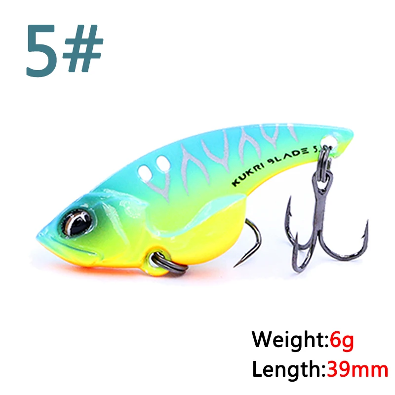 color 5 Ravencraft абсолютно новые металлические приманки с лезвием vib R39 тонущие рыболовные приманки профессиональные для тилапии форель окунь Crappie Zander fish - Цвет: color 5