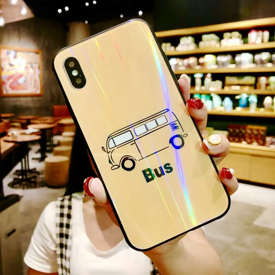 Стекло милый мультфильм капля чехол для телефона iphone 6 6S 7 8 плюс Funda TPU X drop-proof