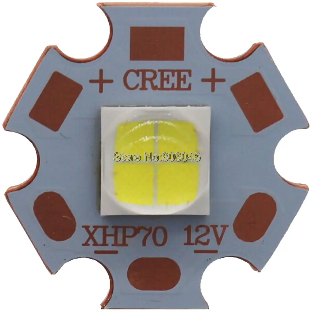 Светодиодный излучатель Cree XHP70 6 в или 12 В холодный белый 5000 К нейтральный 3000