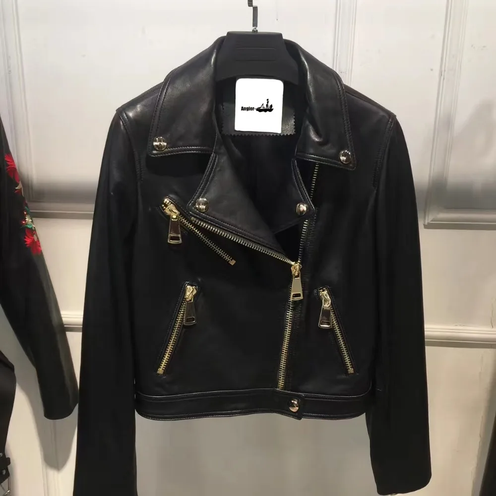 Женский жакет из натуральной овечьей кожи высококачественный блейзер размера