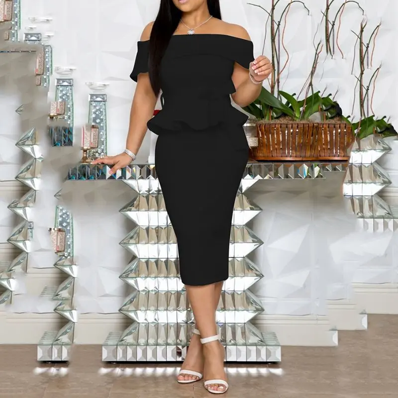 С открытыми плечами вечерние платье Для женщин костюм с сексуальным вырезом и