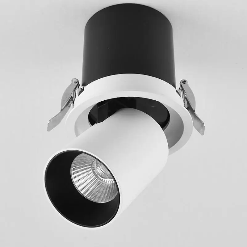 

10W Telescopic COB LED Ceiling lamps Down Light AC110V to AC240V Cool/Warm White LED Recessed Downlight Lamp