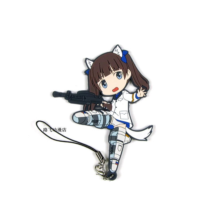 Аниме модель резиновый брелок кулон фигурку Strike Witches Miyafuji Yoshika Sakamoto Mio Lynette Bishop Gertrud