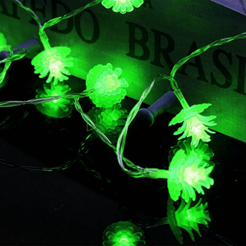 LED Pine cone Fairy light String 3AA Battery Operated 1M 2M 3M 5M 10M waterproof Christmas Holiday wedding Decoration garland