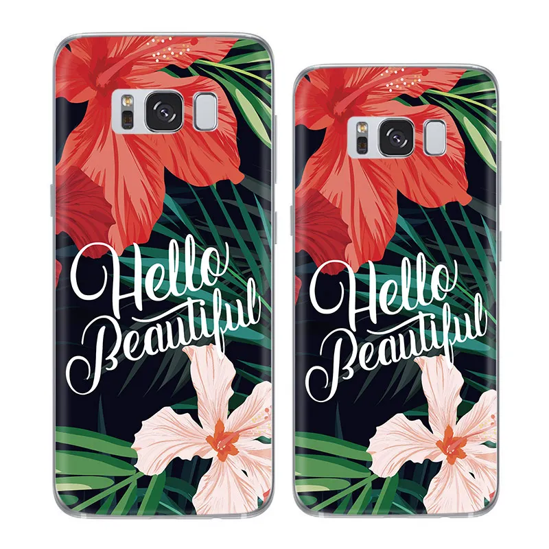 Цветочный чехол для телефона Samsung Galaxy S8 Plus с цветочным рисунком S8Plus мягкий