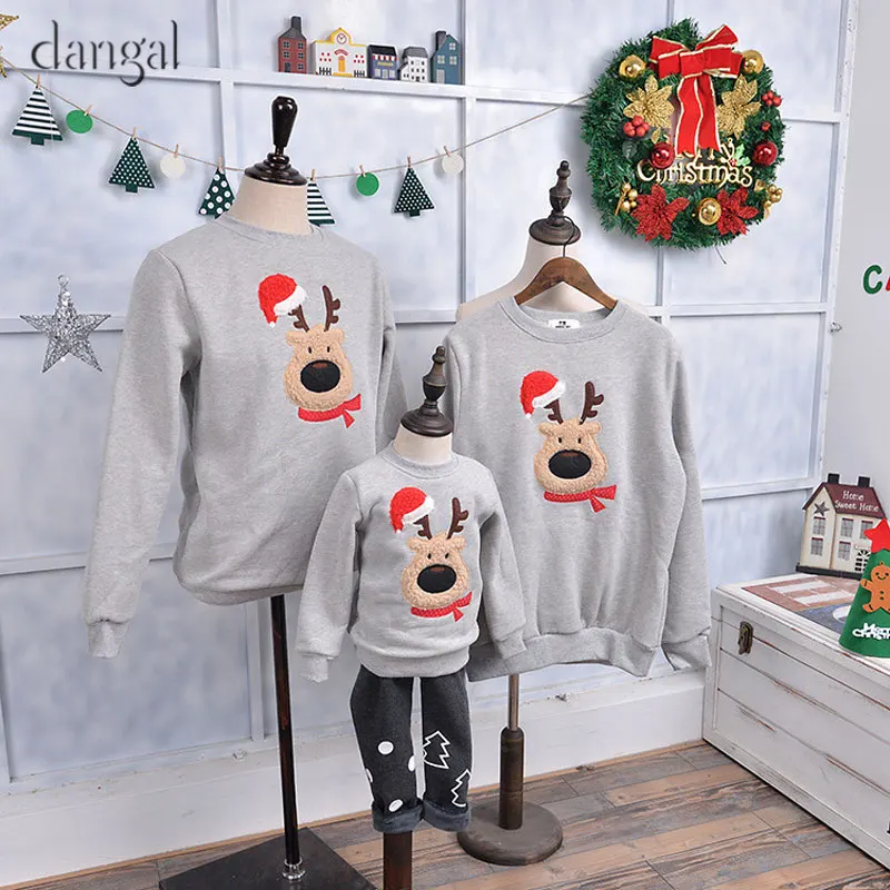 Family Christmas Sweaters Set Clothes for Couple Tick Green Red | Женская одежда