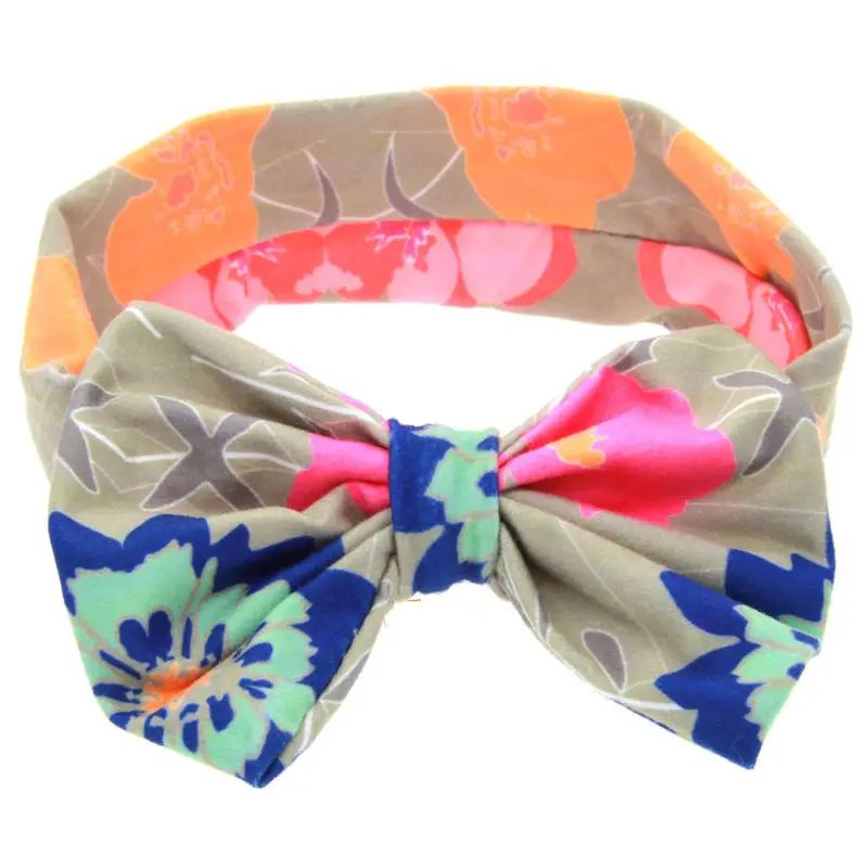 2017 Hot Selling New Fashion Hair Bands Headband Kids Accessories Baby Cute DIY Rabbit Ears Elastic Cloth Bowknot | Детская одежда и