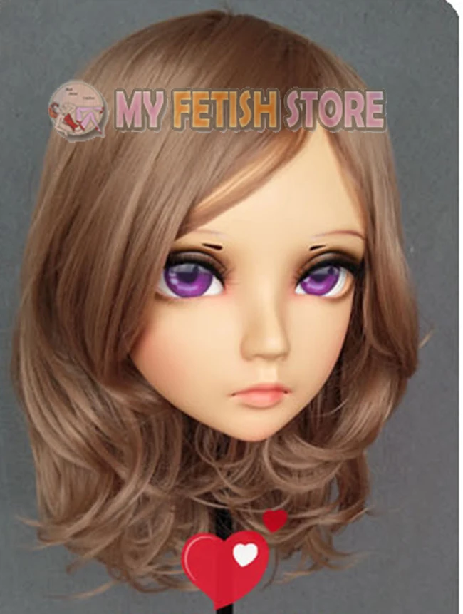 (X) Женская милая девочка каучуковая полуголовая Kigurumi BJD маска для косплея