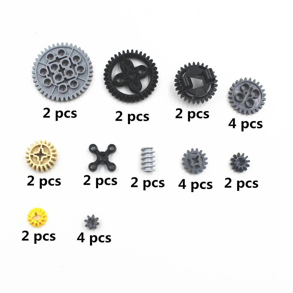 

MOC Technical Parts 28pcs Technical Gears Assortment Pack compatible with lego for kids boys toy NOC-TSMA28