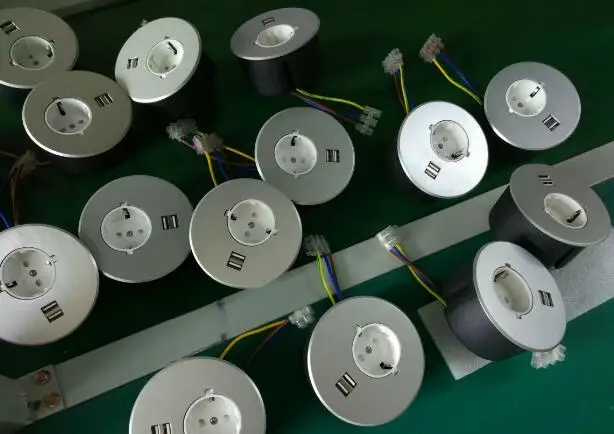 2019 2018 AU/EU/UK/USA/Универсальная мощность + USB круглая Настольная мини розетка/круглая