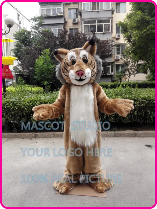 Костюм талисмана бобкота дикая кошка маскарадный костюм аниме косплей комплект