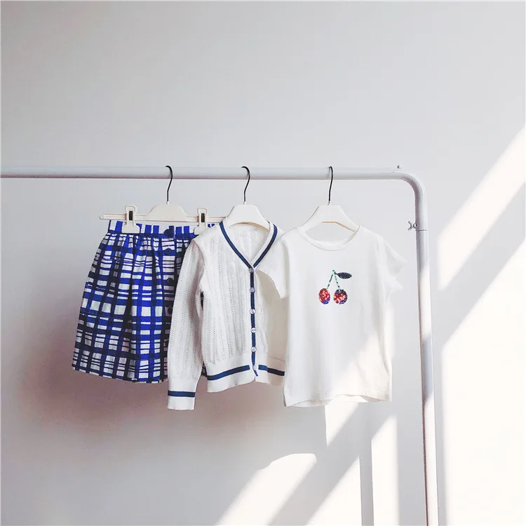 Girls knitted jacket cotton girls outwear cardigans boutique kids clothes