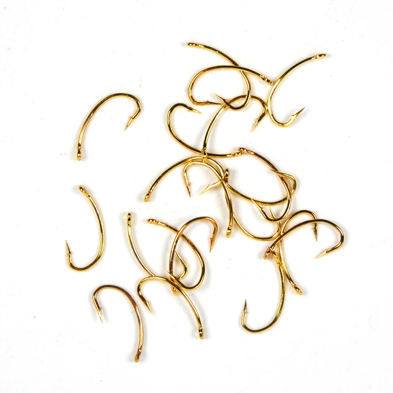 #14 золотистый цвет Nymph Stonefly Scud креветка Летающая искусственная микро шип кованый