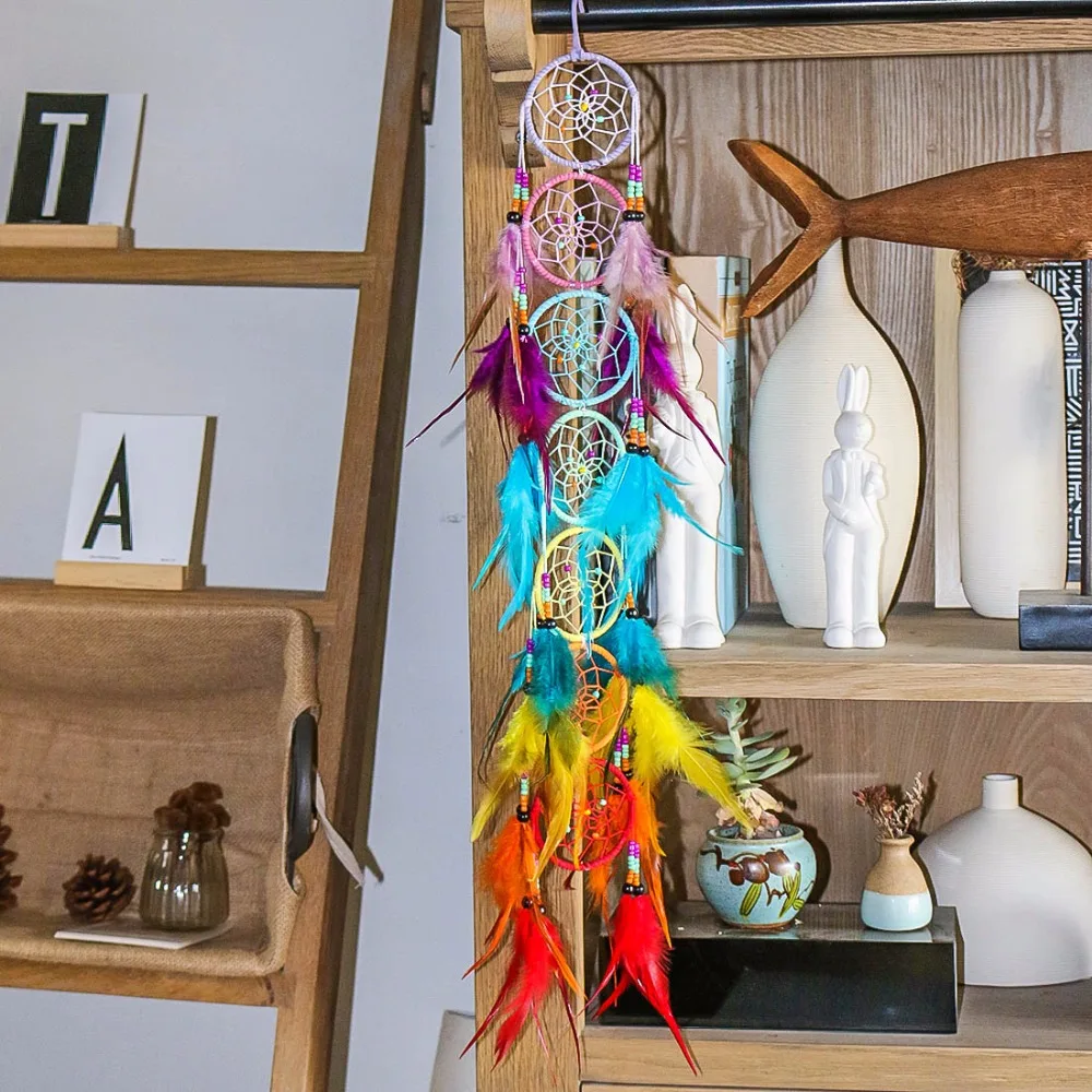 H& D чакра Ловец снов люстра Призма Suncatcher Радуга производитель перо дома настенный фэншуй Ловец снов Декор кулон