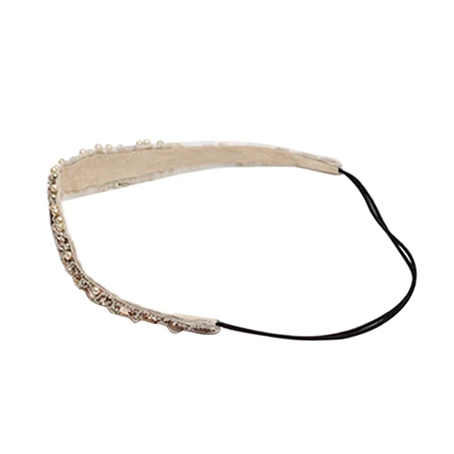 Women's Sweet Lace Faux Pearls Hairband Rhinestone Crystal Headband Head Piece 9TP6 | Аксессуары для одежды