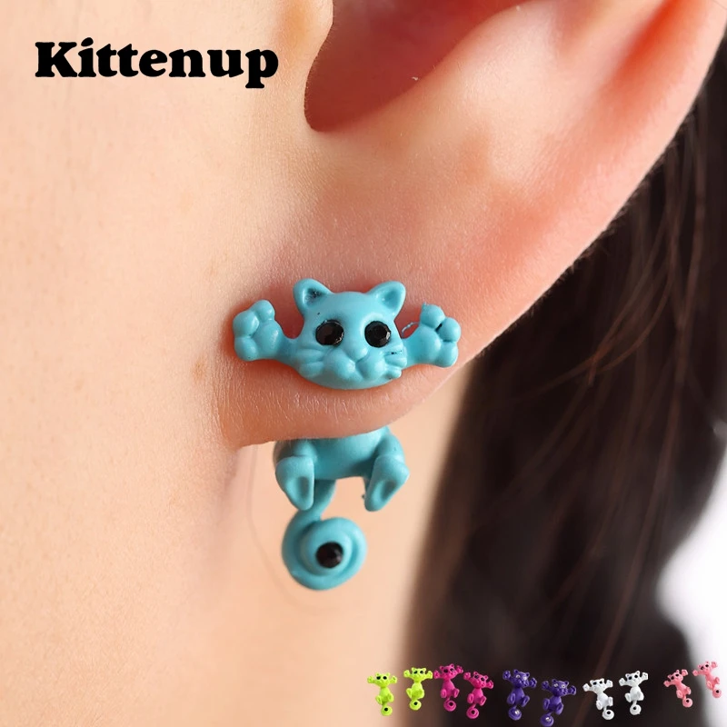 Kittenup Новый несколько цвет Классическая мода котенок животных brincos Ювелирные