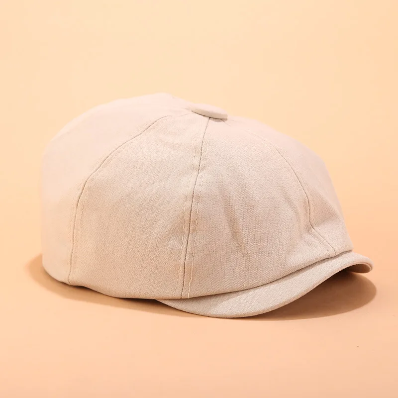 Autumn winter Hat for women men duck tongue berets wild solid color forward cap casual octagonal simple painter hat | Аксессуары для