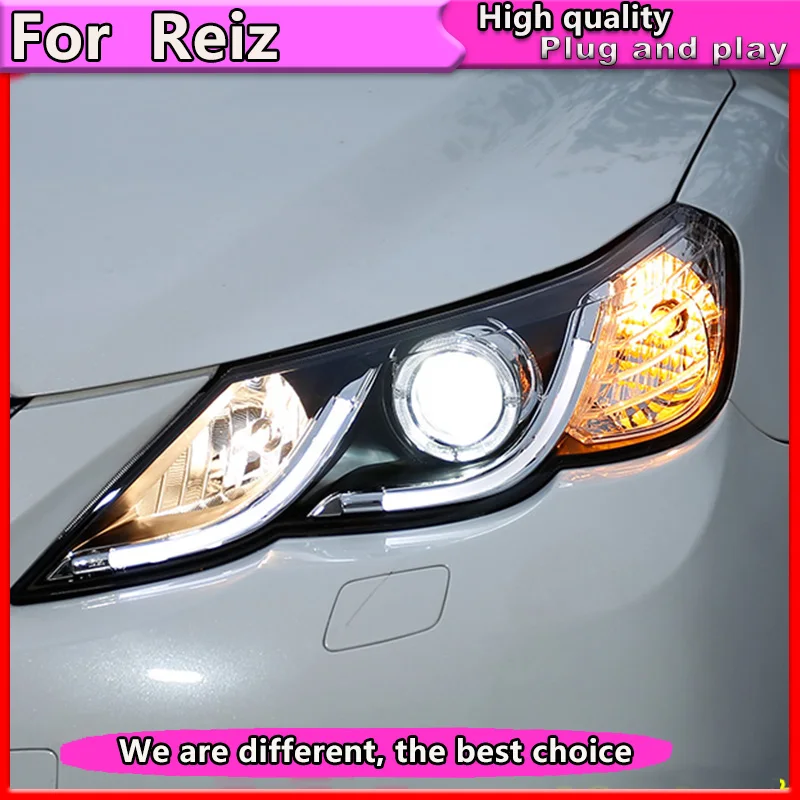 Автомобильные фары для Toyota Reiz светодиодный 2010 2013 reiz Mark X светодиодная фара drl H7 hid