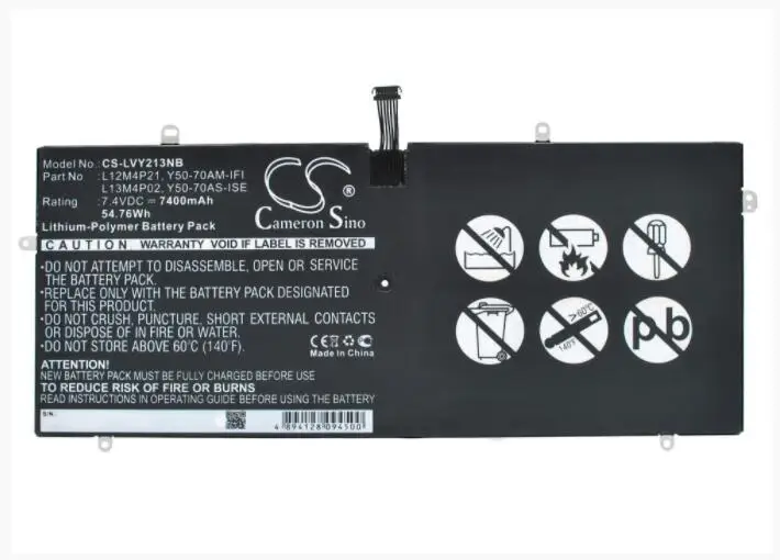 Аккумулятор Cameron Sino 7400mAh Для LENOVO Yoga 2 Pro 13 3 &quotультрабук 59 382893 ультрабук 11S121500