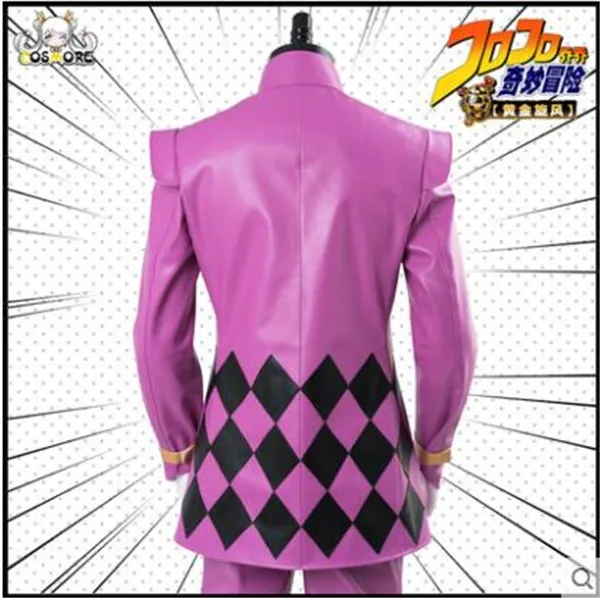 

Anime JoJo's Bizarre Adventure Golden Wind Giorno Giovanna Cosplay Costume Male Full Set Of Fashion Suit Uniform Role Play