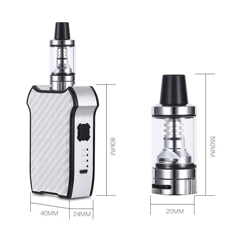Violin 80w electronic cigarette vape pen box mod 2200mAh Built-in Battery with 2.0ml tank Vaporizer hookah kit | Электроника
