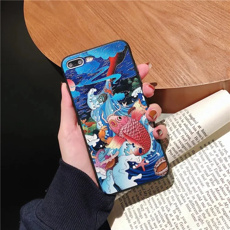 Kwainee Китай Стиль Мобильный защитный чехол для телефона iPhone 7 Plus Чехол X Xs 8 плюс 6s
