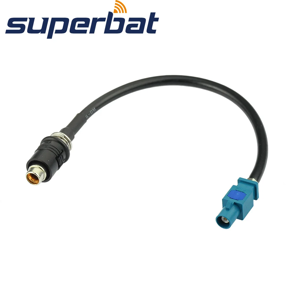 Superbat Европейская Автомобильная Радио Антенна адаптер RAKU RAST 2 RAST II to Fakra Z штекер Адаптер для Audi Seat Skoda VW RG58 20 см