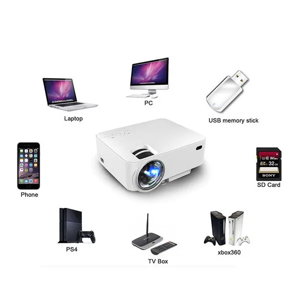 Оригинальный Luxcine PTP200 проектор 2016 новые мини из светодиодов портативный для