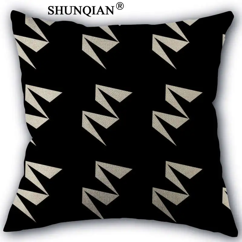 

Linen Cotton Classic black white pattern Pillow Cover Custom Print Home Decorative Pillows Cases 45x45cm one side WZ419-3