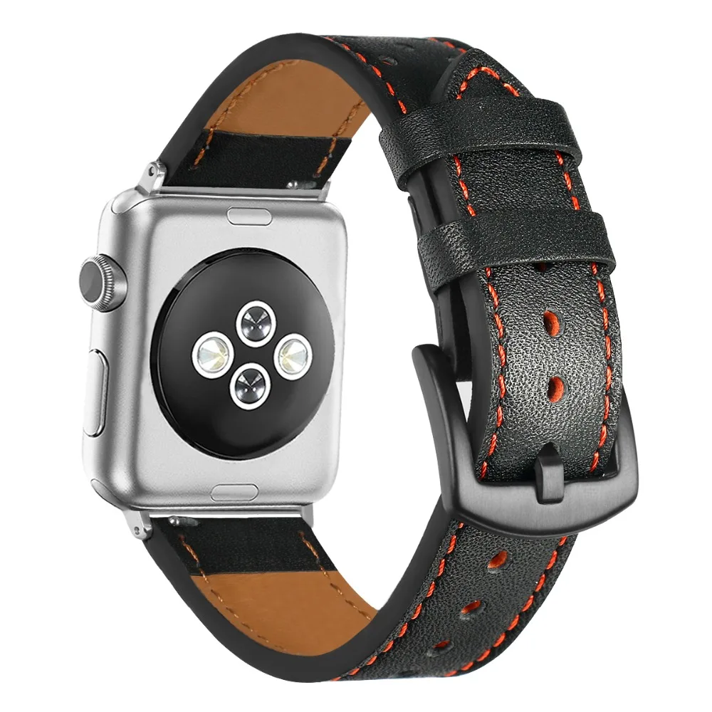 Vizcannoe кожаный ремешок для Apple Watch группа Винтаж лошадь часы полосы 42 мм|Ремешки