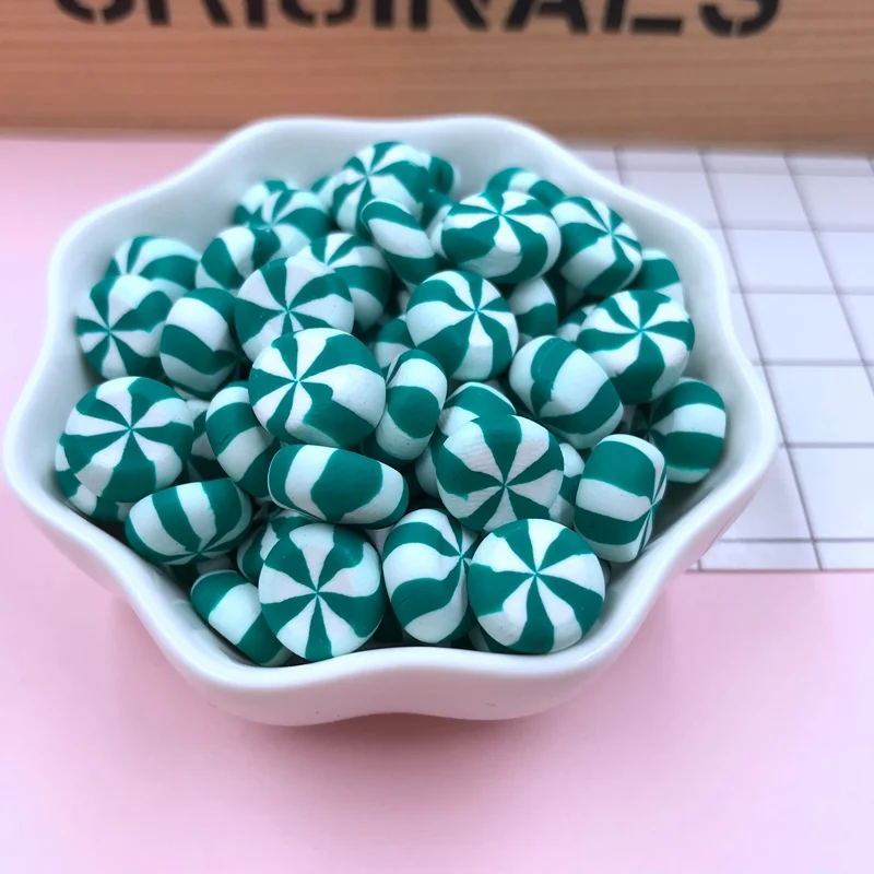 green candy Горячая милый кавайный мини-гамбургер, мини-конфеты, глиняный пончик для рукоделия, украшения для телефона, скрапбукинг, сделай сам - Цвет: green candy