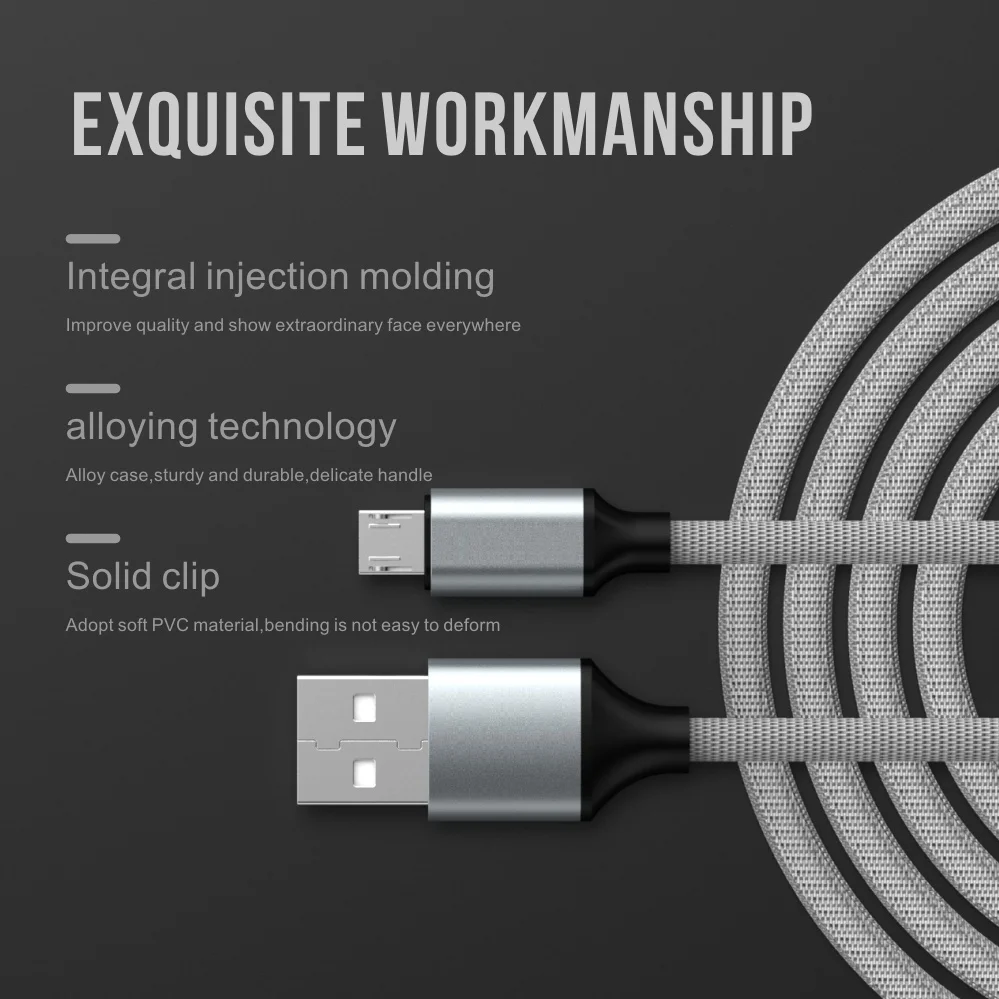 Кабель Micro USB 2.4A для быстрой зарядки телефона кабель Xiaomi Redmi Note5 зарядное