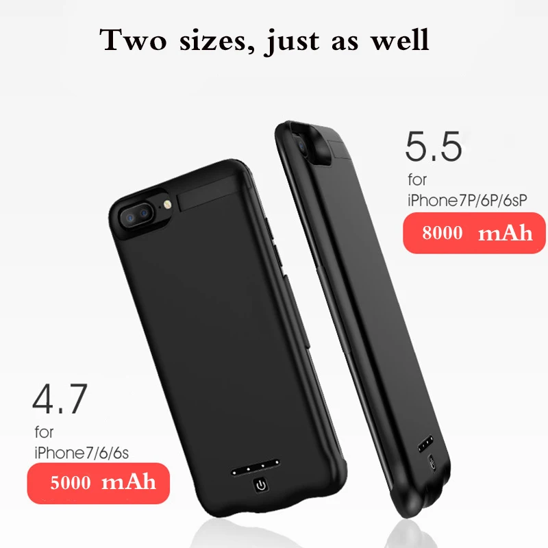 For Apple iphone 6 s Power Bank Case 8000 mAh Ultrathin Smart External Portable Backup Charger 6s plus | Мобильные телефоны и