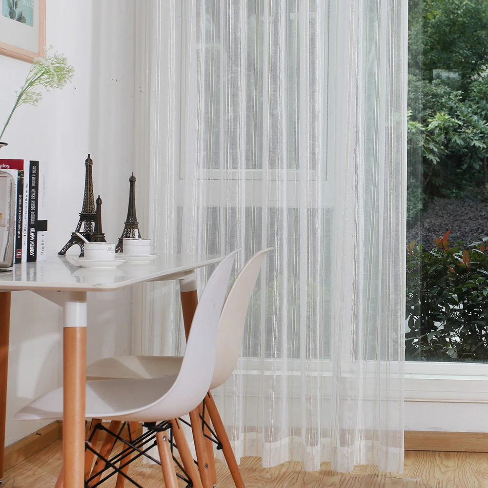 DSinterior полосатая тюль занавес для окон кухни или спальни гостиной | Дом и сад
