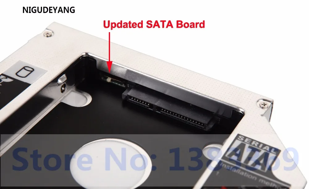 

NIGUDEYANG 12.7mm SATA 2nd Hard Drive HDD SSD Caddy Adapter for ASUS X83V Swap GSA-T50L DVD