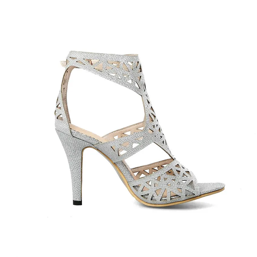 ESVEVA/2018 г. женские босоножки шикарные Летние с пряжкой в западном стиле на тонком