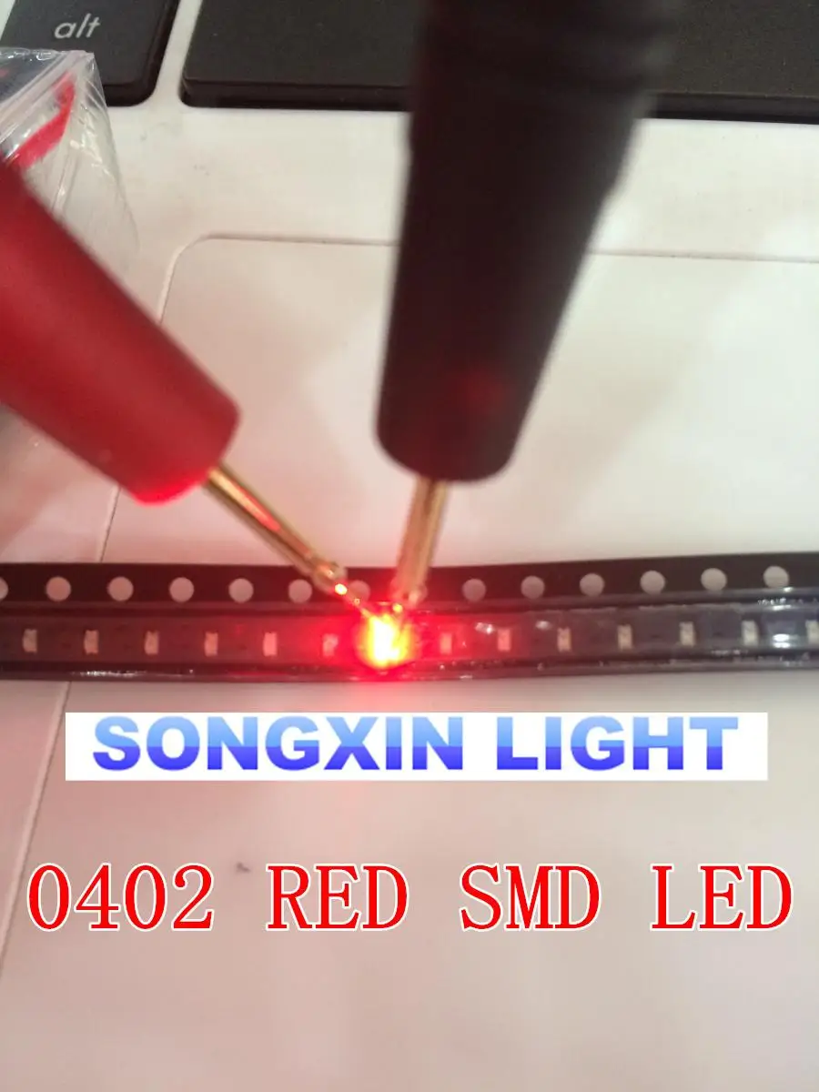 100 ШТ 0402 0603 0805 1206 smd led красный желтый зеленый Белый Синий Оранжевый светильник