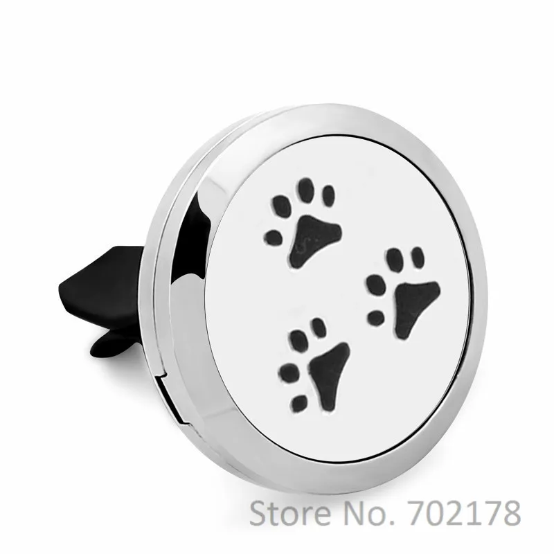Polish Love Essential Oil Car Diffuser Locket Vent Clip 316L Stainless Steel Perfume locket Magnetic Random 10p Pad as Gift | Украшения и