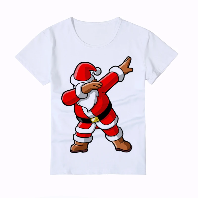

Santa Claus dabbing Children's T-Shirt Hipster Kids T Shirt Fashion Baby Unicorn Dabbing Dance Printed Tee Boy Girl Tops Y2-5