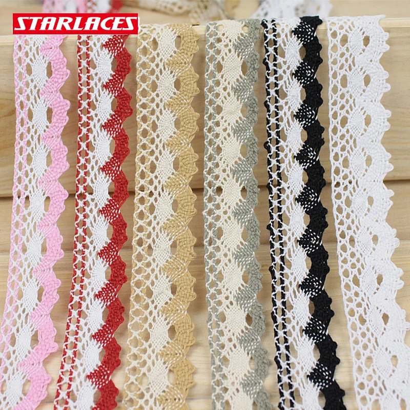 

20yards/lot width 2.5cm Cotton lace fabric new 2018 cotton edge clothing toys sofa curtain cloth DIY decorative accessories.