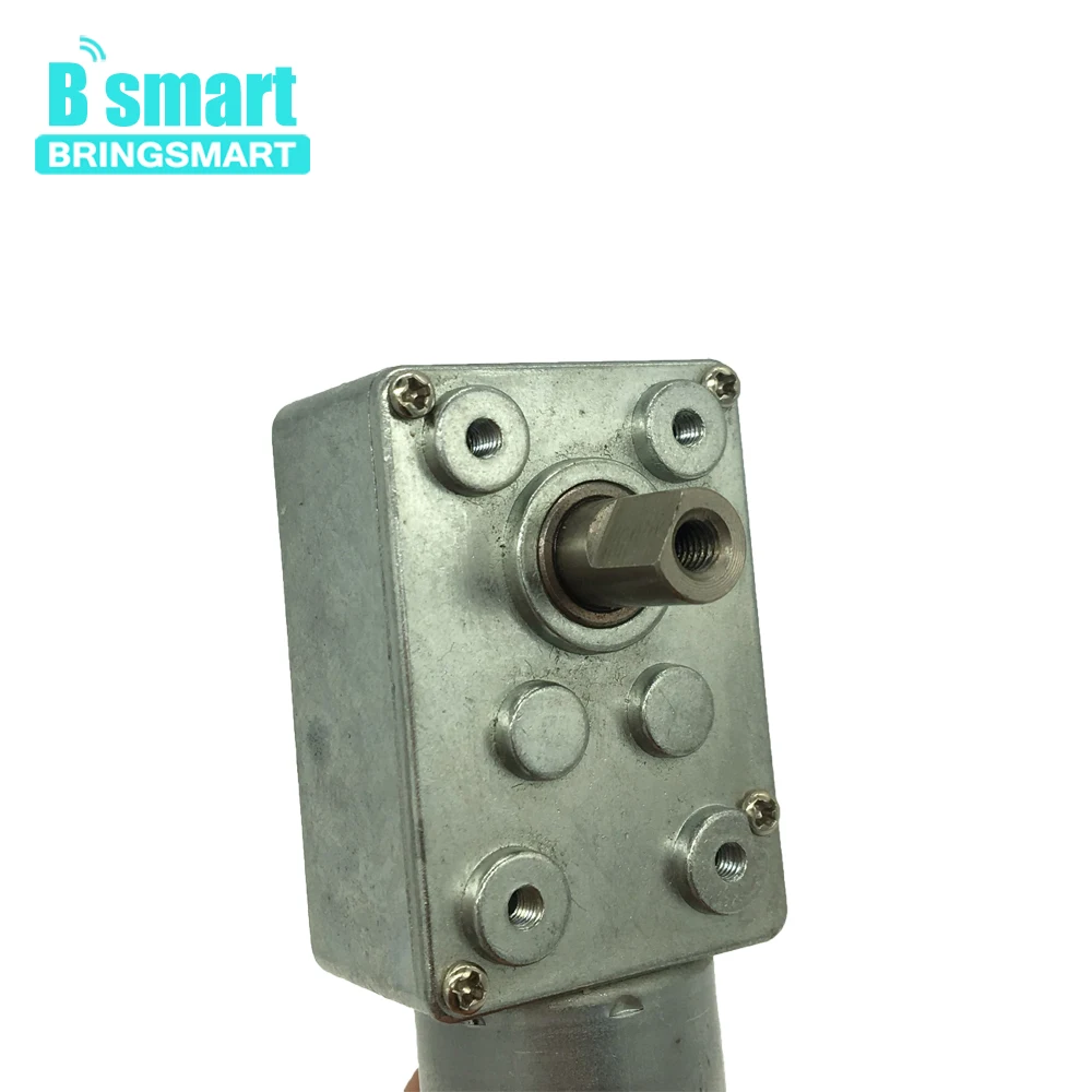 Bringsmart JGY370-3000 высокий Torque24V 1 об/мин червячный двигатель постоянного тока 12 В 2 об/мин микроэлектропривод постоянного тока Реверсивный самоблокирующийся мотор редуктор