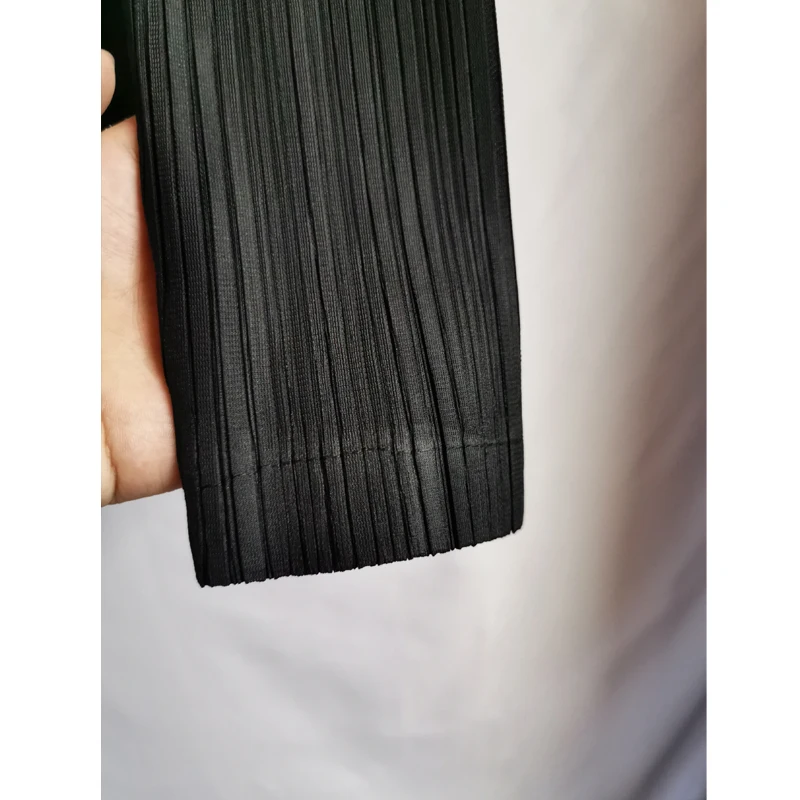 Changpleat весна осень женские короткие пальто куртка Miyak плиссированные модные однотонные с длинным рукавом тонкие на одной пуговице пальто кардиган C97