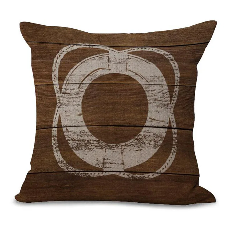 Искусственная Обложка в стиле ретро Средиземное море лодка якорь хлопковая