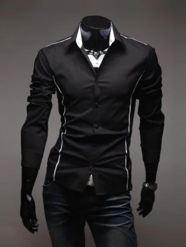 

Shirt cut trade Perfect Slim edge Mens Long Sleeved 590230 personality
