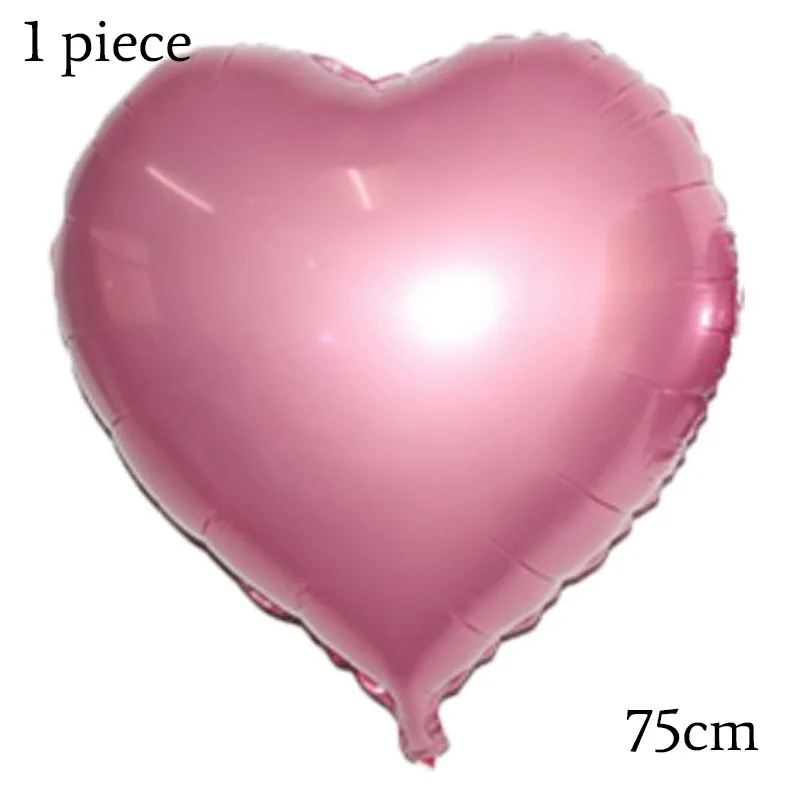 1pc 75cm pink heart Сердце губы фольги шарики Свадебные украшения в форме губ с надписью Kiss фольги Гелий воздушный шар День Святого Валентина предложение декор для вечеринки в честь Дня рождения поставки - Цвет: 1pc 75cm pink heart
