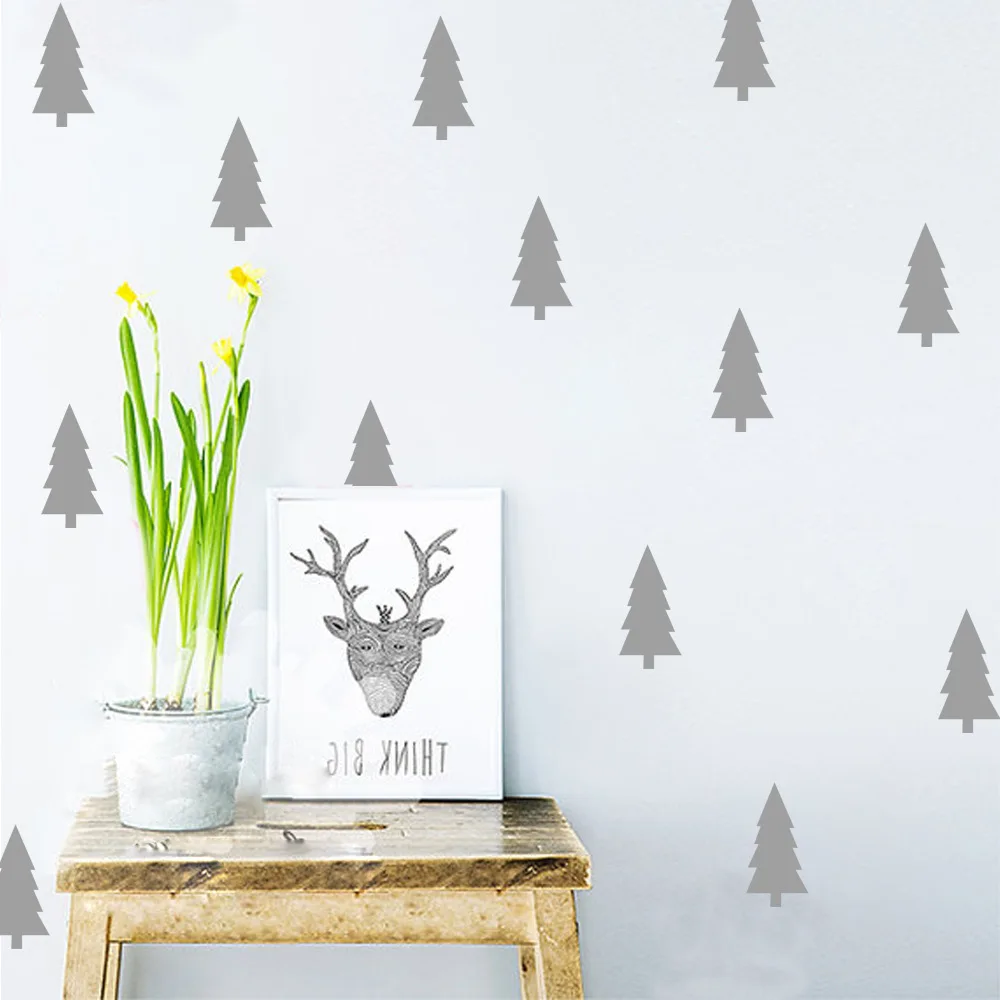 Наклейки на стену из соснового дерева для домашнего декора зеркальные наклейки