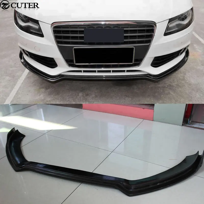A4 B8 углеродное волокно Передняя губка для Audi стандартный набор кузова автомобиля