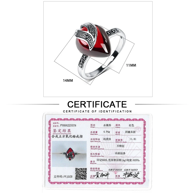 JIASHUNTAI Retro Thai Silver Rings Vintage 925 Sterling Jewelry For Women Flower Shape |