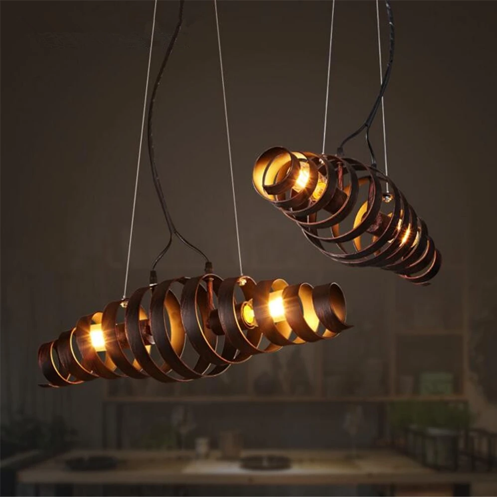 EuSolis E27/26 Лофт Весенняя подвеска осветительная лампа Lampara Hanglamp Ретро винтажная