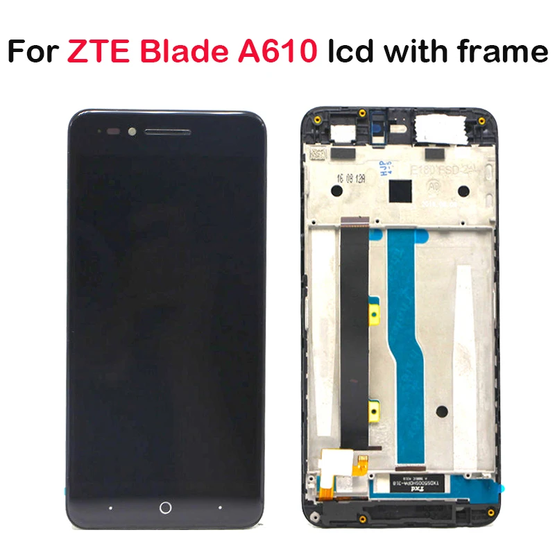 С рамкой для zte Blade A610 ЖК-дисплей сенсорный экран HD дигитайзер сборка для zte Blade A610/A241 версия 318 версия ЖК